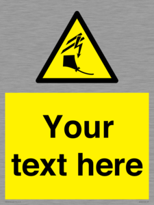 Custom warning kite flying near powerlines